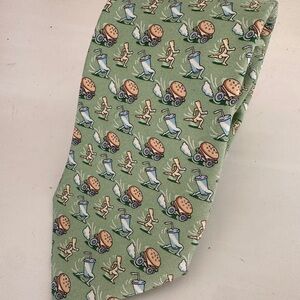 Vineyard Vines Light Green Burger & Fries Tie